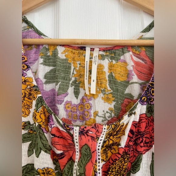 Anthropologie Floral Top xs - Picture 3 of 3